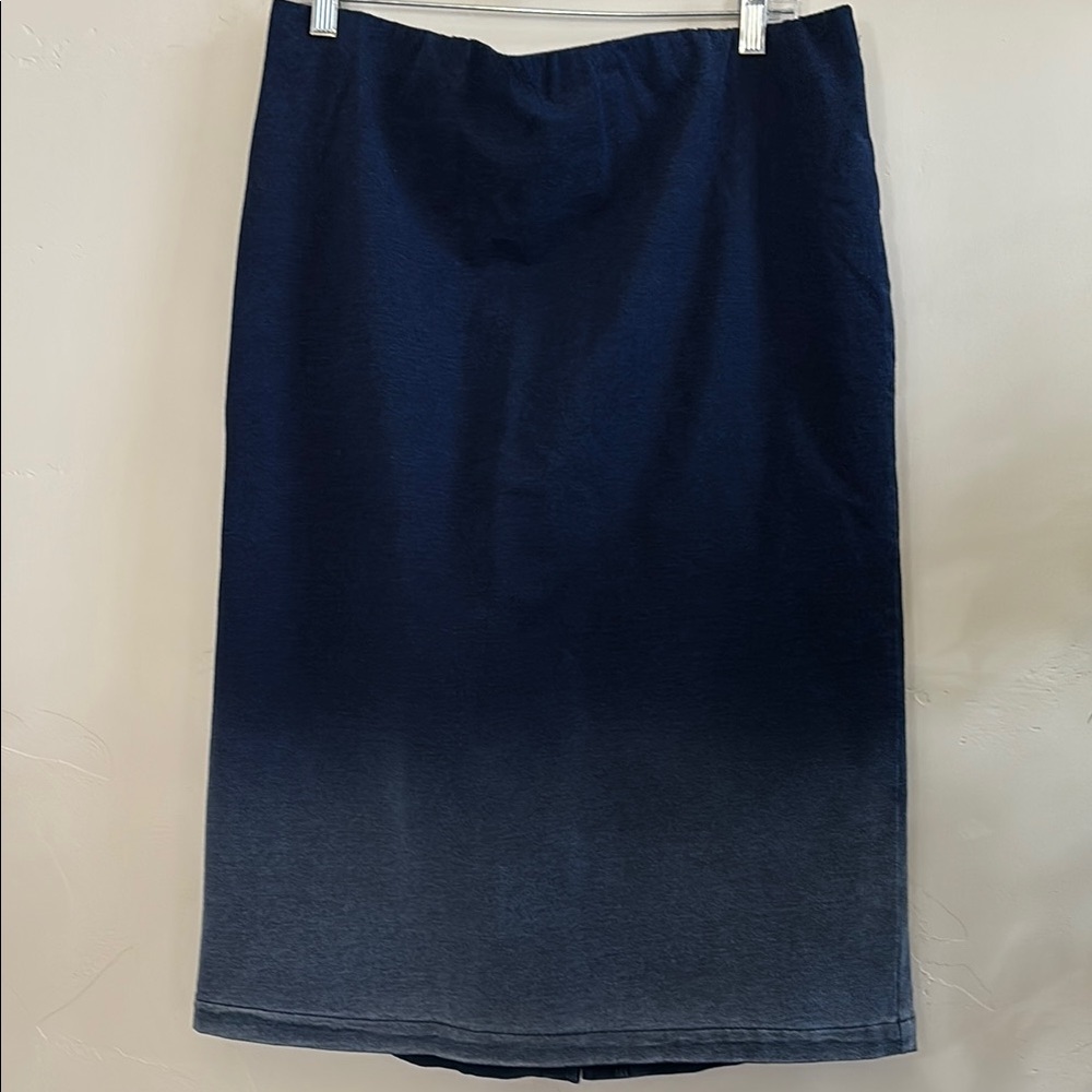 JJill Navy Indigo Blue Ombre Skirt